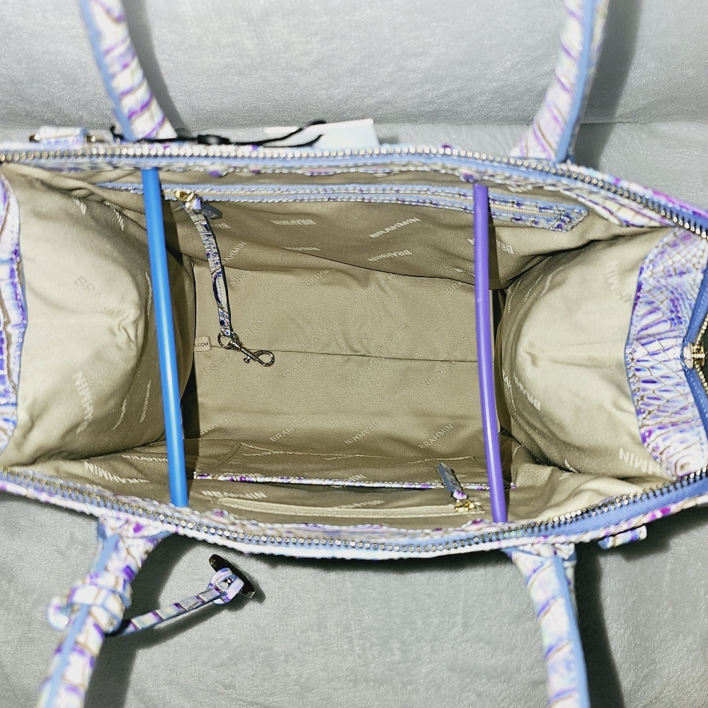 NWT Brahmin HARMONIOUS Large Caroline w/ Veronica Wallet !!GORGEOUS IRIDESCENT!! - Picture 6 of 16